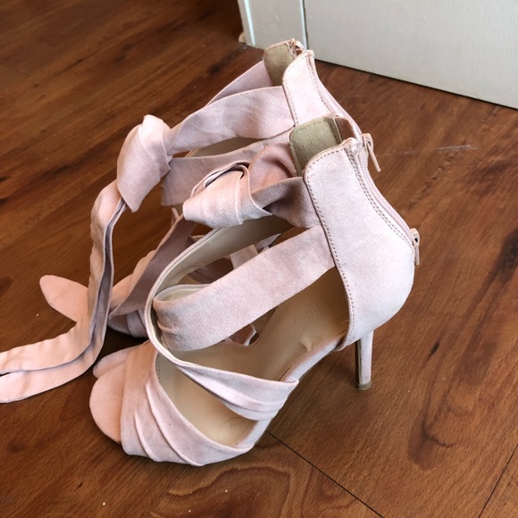 Blush Charlotte Russe Sandal AnkleWrap Size 8 Heel - Picture 2 of 4